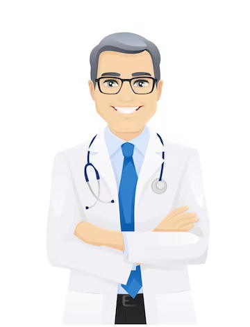 male-doctor-standing-with-arms-crossed-isolated-vector-illustartion_126609-250